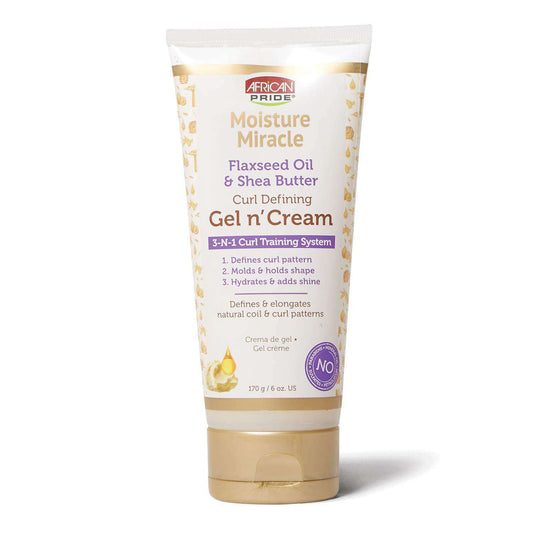 GEL N’ CREAM FLAXSEED OIL & SHEA BUTTER CURL DEFINING MOISTURE MIRCLE 170g