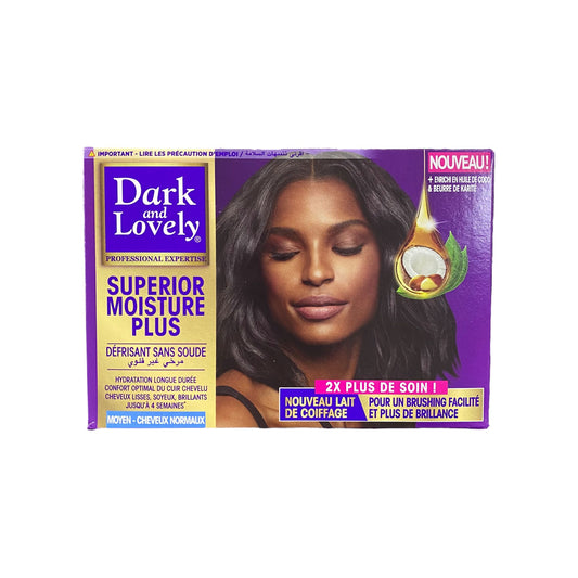 DARK AND LOVELY MOISTURE PLUS NO-LYE RELAXER KIT - REGULAR