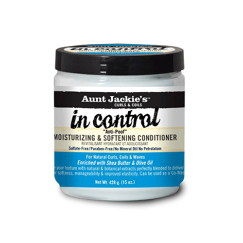 ACONDICIONADOR CON ACLARADO IN CONTROL MOISTURIZING & SOFTENING CONDITIONER AUNT JACKIE'S CURLS & COILS 426ml - Beauty Fair Cosmetics