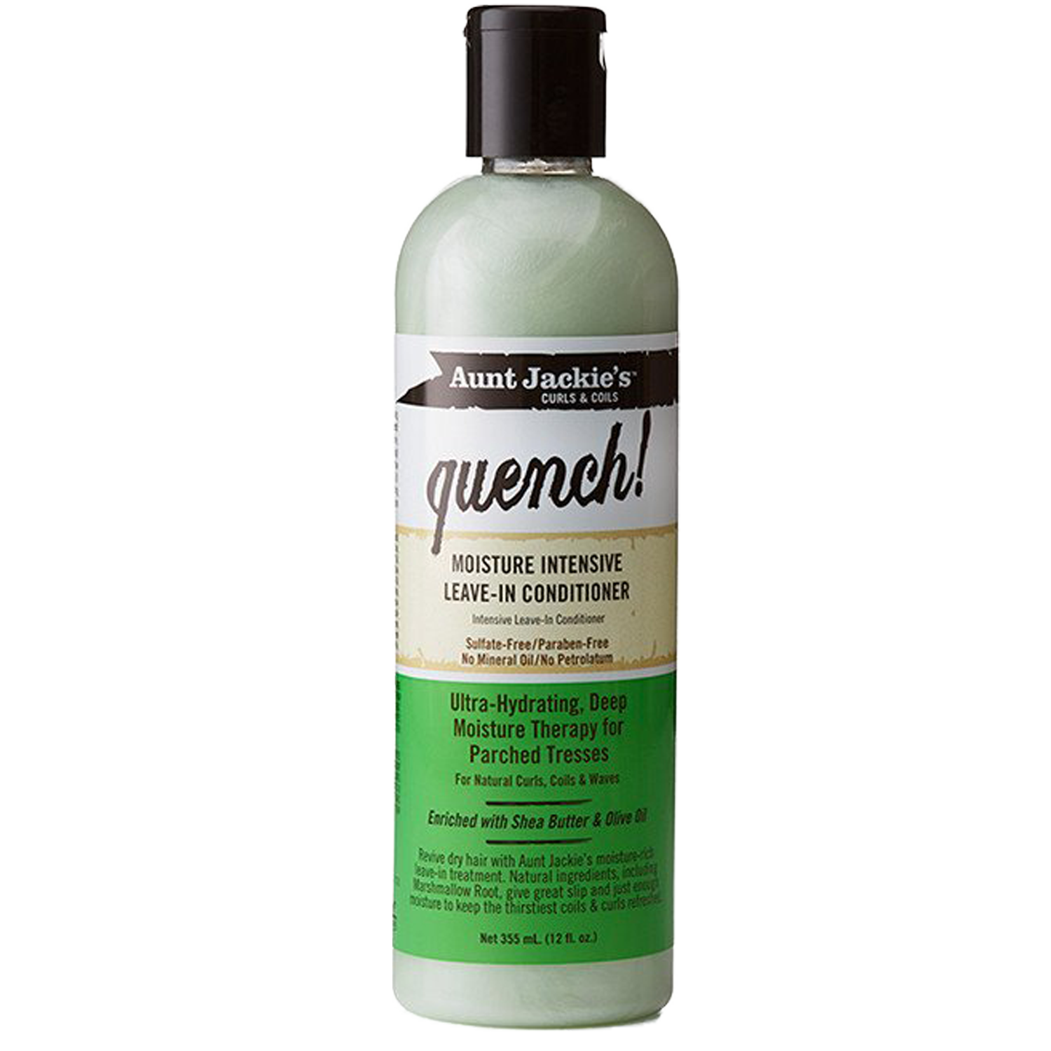 ACONDICIONADOR SIN ACLARADO QUENCH! MOISTURE INTENSIVE LEAVE-IN CONDITIONER AUNT JACKIE'S CURLS & COILS 355 - Beauty Fair Cosmetics