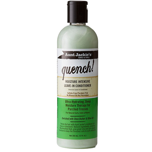 ACONDICIONADOR SIN ACLARADO QUENCH! MOISTURE INTENSIVE LEAVE-IN CONDITIONER AUNT JACKIE'S CURLS & COILS 355 - Beauty Fair Cosmetics