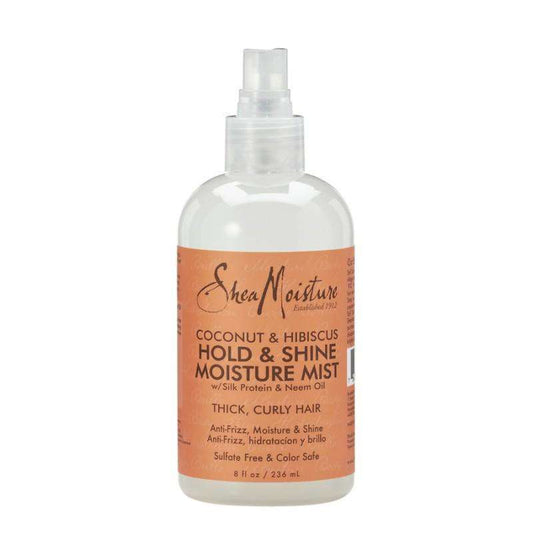 ACONDICIONADOR SIN ACLARADO SPRAY HOLD & SHINE MOISTURE MIST COCONUT & HIBISCUS SHEA MOISTURE 236ml - Beauty Fair Cosmetics