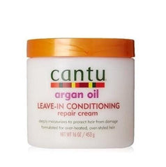 CANTU SHEA BUTTER CREMA ARGAN OIL LEAVE IN CONDITIONING REPAIR CREAM 453g - Beauty Fair Cosmetics