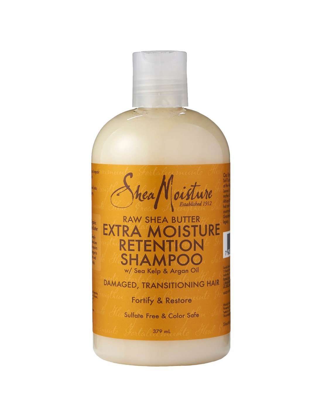 CHAMPÚ EXTRA MOISTURE RETENTION SHAMPOO RAW SHEA BUTTER SHEA MOISTURE 384ml - Beauty Fair Cosmetics