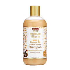 CHAMPÚ MOISTURE MIRACLE HONEY & COCONUT OIL SHAMPOO AFRICAN PRIDE 354ML - Beauty Fair Cosmetics