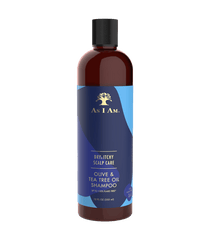 CHAMPU PARA CASPA OLIVE & TEA TREE OIL DRY AND ITCHY SCLAP SHAMPOO AS I AM 355ml - Beauty Fair Cosmetics