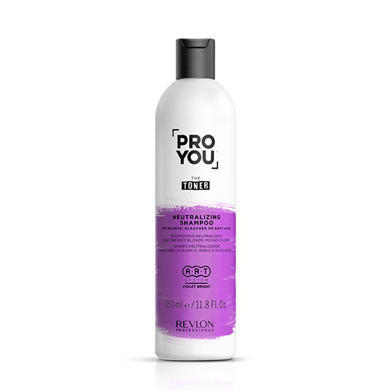 CHAMPÚ PARA NEUTRALIZER EL TONO AMARILLO RUBIO Y CANOSO THE TONER PROYOU REVLON PROFESSIONAL 350 ML - Beauty Fair Cosmetics