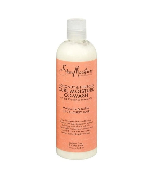 COWASH ACONDICIONADOR CON ACLARADO DE ARRASTRE CURL MOISTURE CO-WASH COCONUT & HIBISCUS SHEA MOISTURE 354ml - Beauty Fair Cosmetics