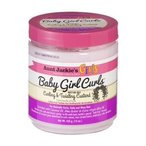 CREMA DE PEINADO BABY GIRL CURLS CURLING & TWISTING CUSTARD AUNT JACKIE'S GIRLS 426g - Beauty Fair Cosmetics