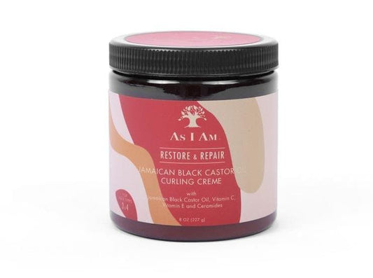 CREMA DE PEINADO RESTORE & REPAIR JAMAICAN BLACK CASTROL OIL CURLING CREAM AS I AM 227g - Beauty Fair Cosmetics