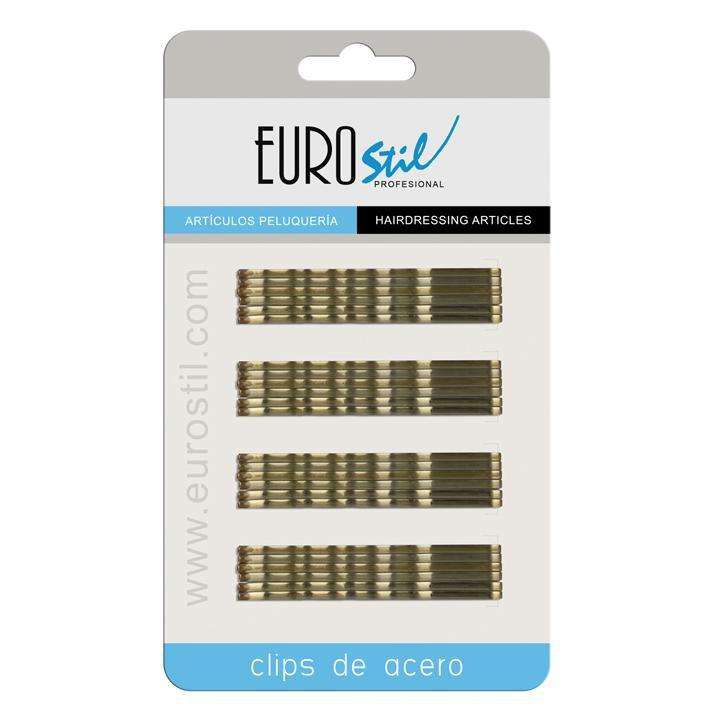 EUROSTIL CARTON 24 CLIPS OND.BRONCE EUROSTIL 70 MM - Beauty Fair Cosmetics