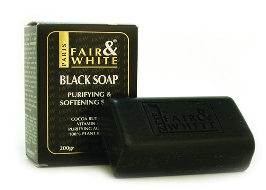 JABÓN ANTI-BACTERIAL BLACK SOAP FAIR & WHITE 200 G - Beauty Fair Cosmetics