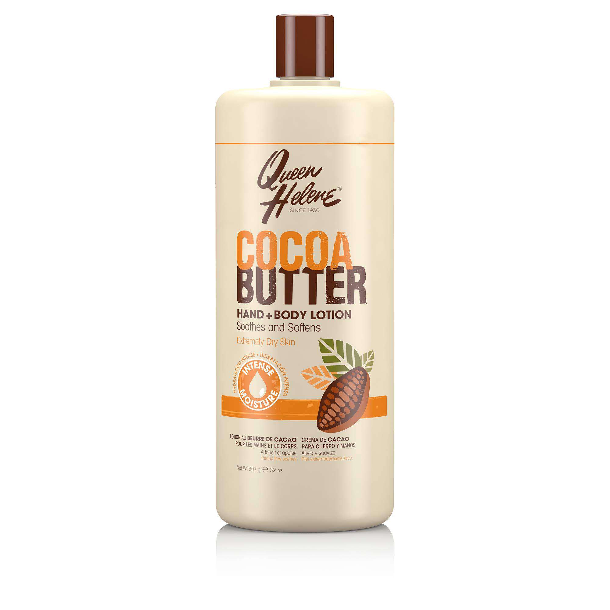 LOCIÓN COCOA BUTTER HAND &BODY LOTION QUEEN HELENE 1000 ML - Beauty Fair Cosmetics