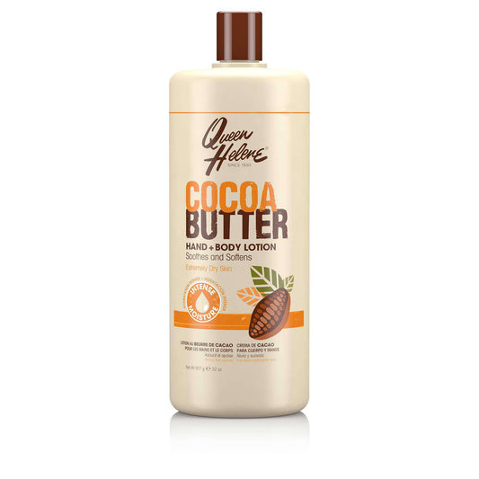 LOCIÓN COCOA BUTTER HAND &BODY LOTION QUEEN HELENE 1000 ML - Beauty Fair Cosmetics