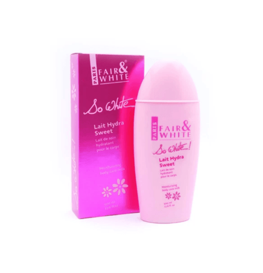 LOCION SO WHITE HYDRA SWEET MOISTURIZING BODY LOTION WITH SWEET ALMOND OIL FAIR & WHITE 500ML - Beauty Fair Cosmetics