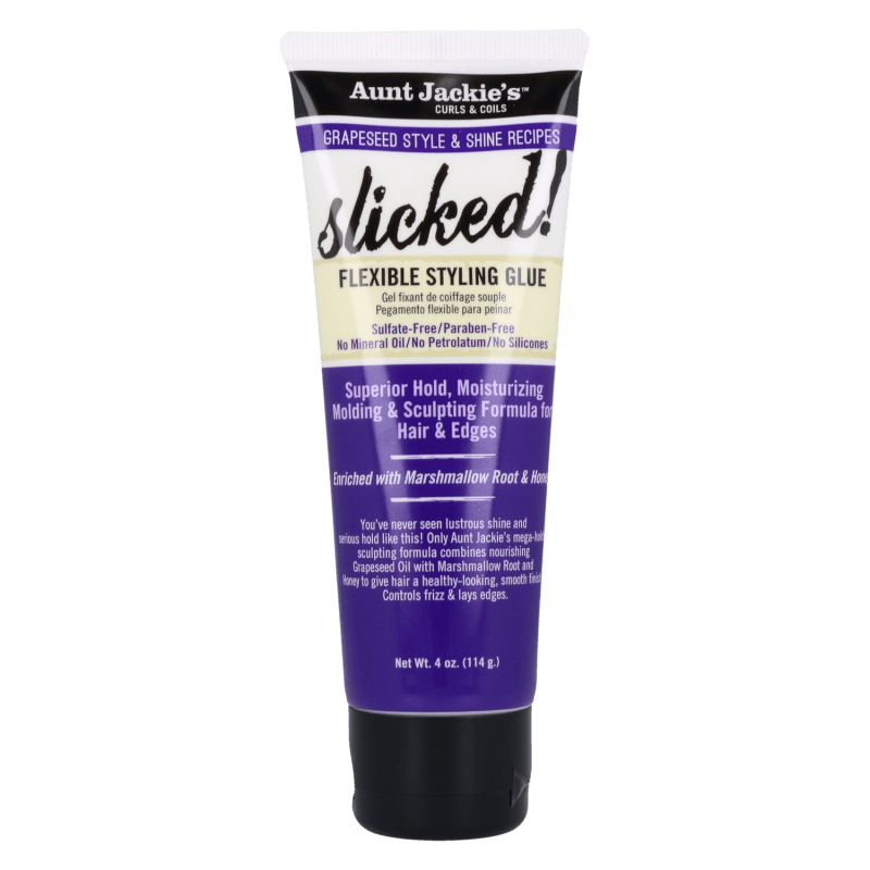 PEGAMENTO PARA PEINAR SLICKED GRAPSEED FLEXIBLE STYLING GLUE AUNT JACKIES 133ml - Beauty Fair Cosmetics