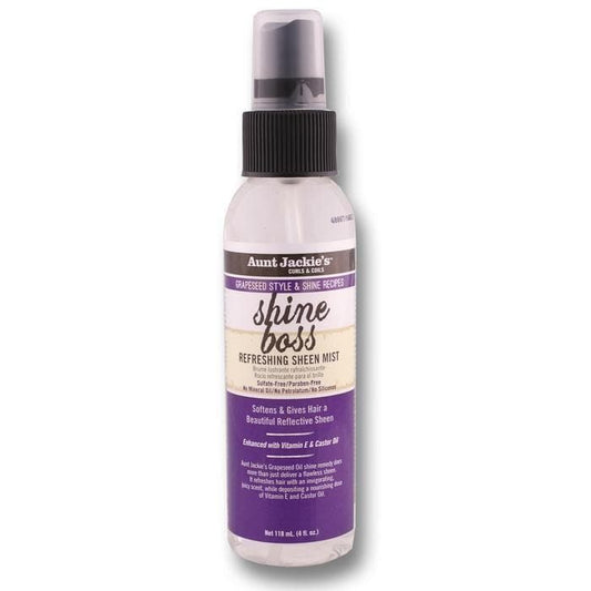 SHEEN MIST SHINE BOSS REFRESHING GRAPSEED AUNT JACKIES 120ml - Beauty Fair Cosmetics