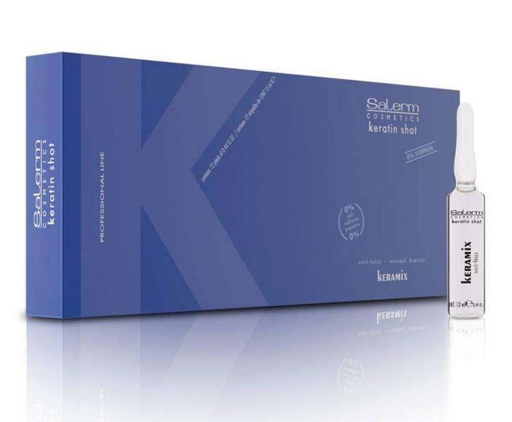 TRATAMIENTO ALISADO KERAMIX KERATIN SHOT SALERM PACK 12X13 ML - Beauty Fair Cosmetics